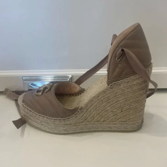 Gucci Marmont Leather GG Platform Espadrille Wedges - Picture 8 of 15